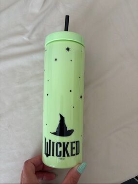Wicked Green Witch Hat Tumbler with Straw